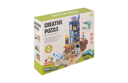 Zestaw konstrukcyjny 3D do wkręcania kosmos - 161 części w zestawie