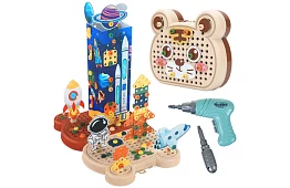 Zestaw konstrukcyjny 3D do wkręcania kosmos - 161 części w zestawie