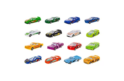 Zestaw metalowych samochodzików 1:64 – 16 sztuk