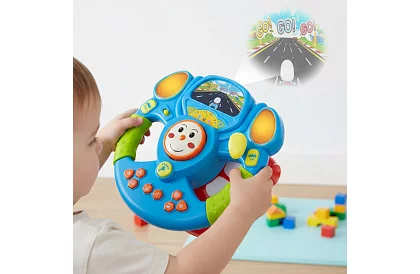 Interaktywny muzyczny volant z efektami LED – dla dzieci 3+