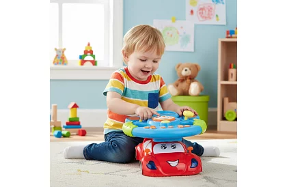 Interaktywny muzyczny volant z efektami LED – dla dzieci 3+