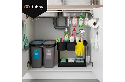 Organizator pod zlewem – czarny