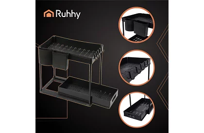 Organizator pod zlewem – czarny