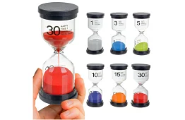 Zestaw klepsydr 6 sztuk - 1-30 minut