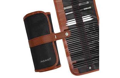 Zestaw profesjonalnych narzędzi do szkicowania w etui