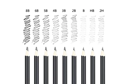 Zestaw profesjonalnych narzędzi do szkicowania w etui