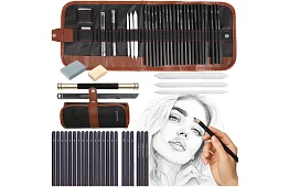 Zestaw profesjonalnych narzędzi do szkicowania w etui