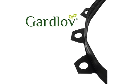 Niewidoczny krawężnik 4 cm x 10 m - Czarny brzeg ogrodowy + 20 kołków