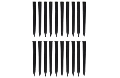 Niewidoczny krawężnik 4 cm x 10 m - Czarny brzeg ogrodowy + 20 kołków