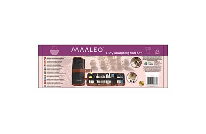 Zestaw narzędzi do rzeźbienia i modelowania – 40 sztuk w etui