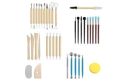 Zestaw narzędzi do rzeźbienia i modelowania – 40 sztuk w etui