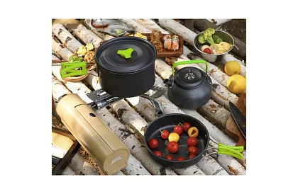 Zestaw turystyczny naczyń - 18 sztuk