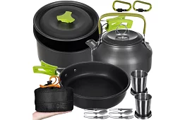 Zestaw turystyczny naczyń - 18 sztuk