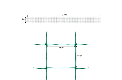 Sieciowe wsparcie dla roślin 2x20 m