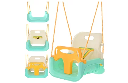 Huśtawka dziecięca kolorowa 3 w 1 - do 30 kg