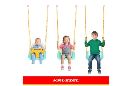 Huśtawka dziecięca kolorowa 3 w 1 - do 30 kg