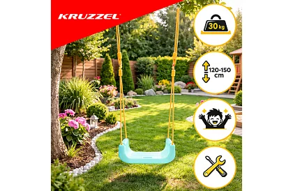 Huśtawka dziecięca kolorowa 3 w 1 - do 30 kg