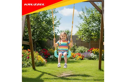 Huśtawka dziecięca kolorowa 3 w 1 - do 30 kg