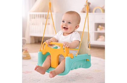 Huśtawka dziecięca kolorowa 3 w 1 - do 30 kg