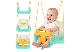 Huśtawka dziecięca kolorowa 3 w 1 - do 30 kg