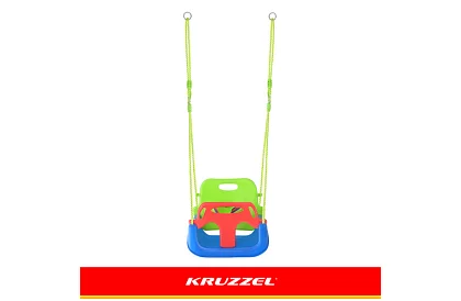 Huśtawka dziecięca kolorowa 3 w 1 - do 30 kg - zielono-niebieska