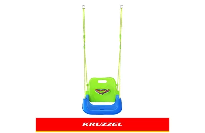 Huśtawka dziecięca kolorowa 3 w 1 - do 30 kg - zielono-niebieska