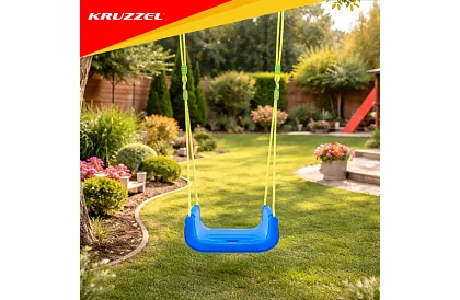 Huśtawka dziecięca kolorowa 3 w 1 - do 30 kg - zielono-niebieska