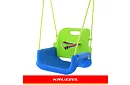 Huśtawka dziecięca kolorowa 3 w 1 - do 30 kg - zielono-niebieska