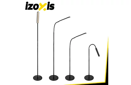 LED stojąca lampka ściemniana 180 cm – czarna z pilotem