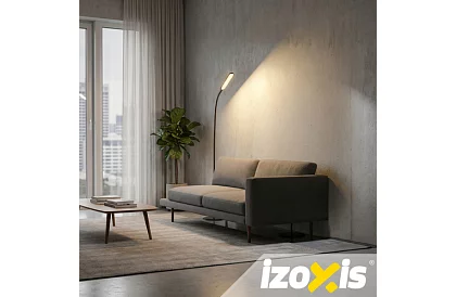 LED stojąca lampka ściemniana 180 cm – czarna z pilotem