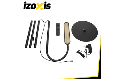 LED stojąca lampka ściemniana 180 cm – czarna z pilotem