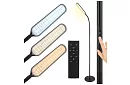 LED stojąca lampka ściemniana 180 cm – czarna z pilotem