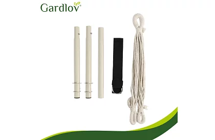 Fotel wiszący ogrodowy BOHO 2 w 1 – beżowy