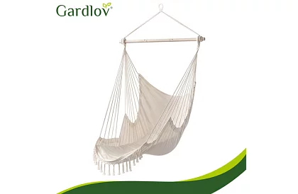 Fotel wiszący ogrodowy BOHO 2 w 1 – beżowy