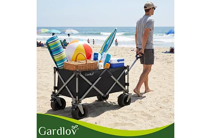 Wózek transportowy na plażę składany  87 × 46 × 70 cm – do 200 kg