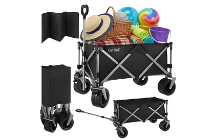 Wózek transportowy na plażę składany  87 × 46 × 70 cm – do 200 kg