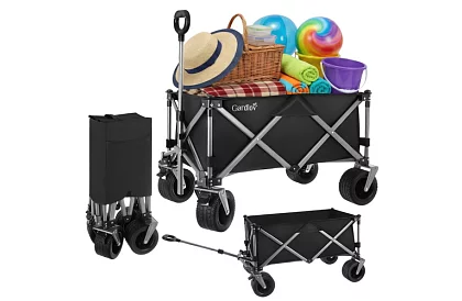 Wózek transportowy na plażę składany  87 × 46 × 70 cm – do 200 kg