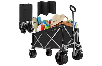 Wózek transportowy na plażę składany  87 × 46 × 70 cm – do 200 kg