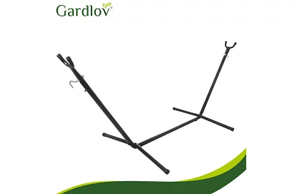 Zewnętrzna huśtawka ogrodowa 200 × 150 cm + stalowy stojak do 250 kg