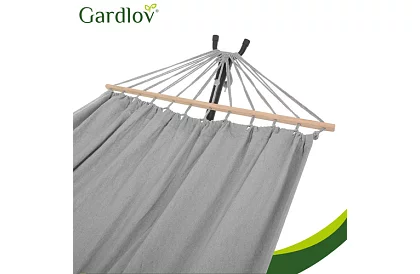 Zewnętrzna huśtawka ogrodowa 200 × 150 cm + stalowy stojak do 250 kg