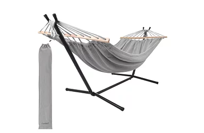 Zewnętrzna huśtawka ogrodowa 200 × 150 cm + stalowy stojak do 250 kg