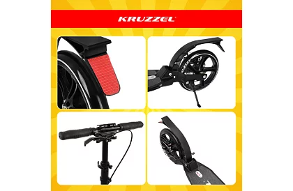 Skladana hulajnoga Black Hyperion z kołami 200 mm