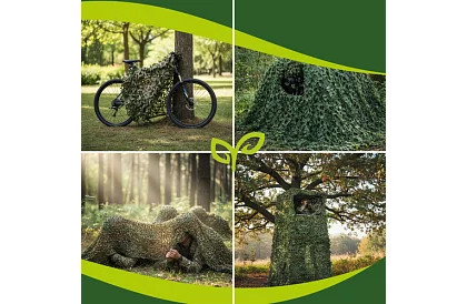 Siatka maskująca wojskowa 2x3 metry + 100 pasków zaciskowych