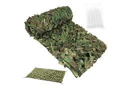 Siatka maskująca wojskowa 2x3 metry + 100 pasków zaciskowych