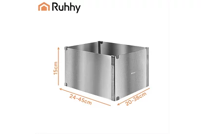Ustawialna prostokątna forma do ciasta 20–38 × 24–45 cm, wysokość 15 cm