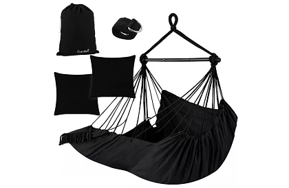 Zewnętrzny fotel wiszący BOHO 2 w 1 - czarny