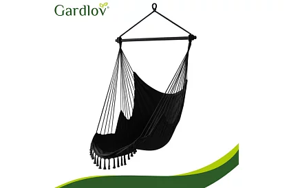 Zewnętrzny fotel wiszący BOHO 2 w 1 - czarny