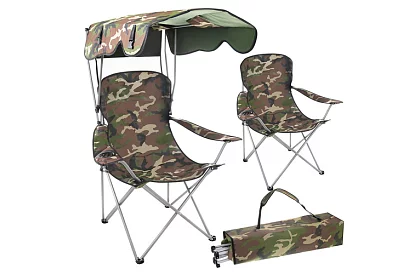 Skladane krzesło wędkarskie z daszkiem – ARMY PANAMA
