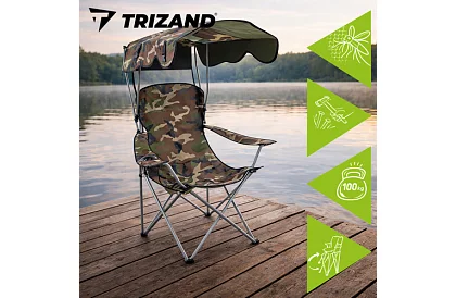 Skladane krzesło wędkarskie z daszkiem – ARMY PANAMA