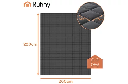 Kołdra obciążeniowa antystresowa 10 kg – 200 × 220 cm